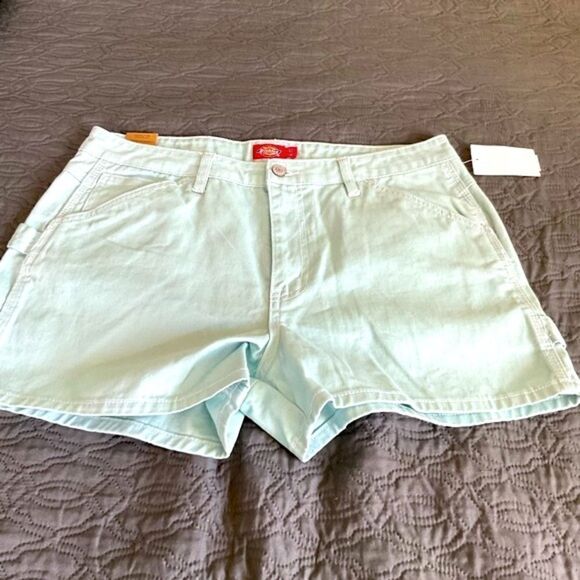 Dickies mint High Rise Carpenter Shorts Size 13/31 - Picture 3 of 5